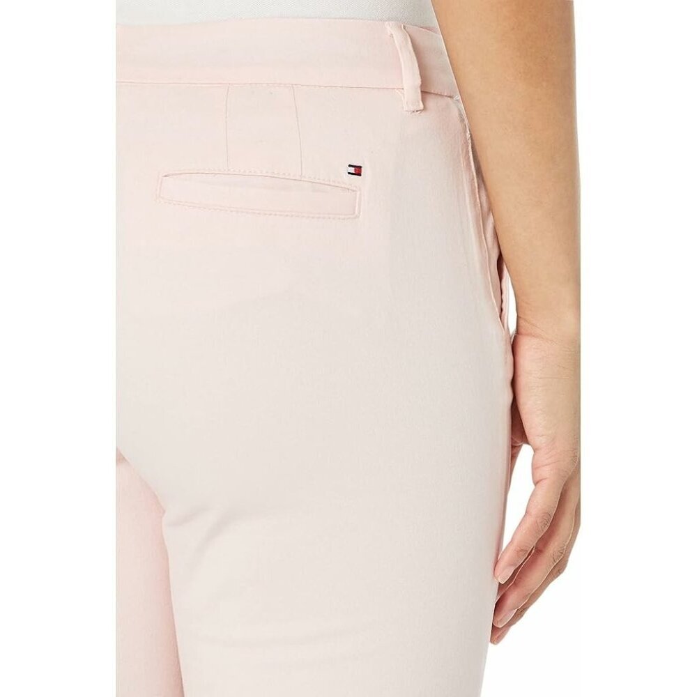 NWT TOMMY HILFIGER CUFFED HAMPTON CHINO STRETCH SLIM PANTS PINK SZ 12 - Picture 6 of 10